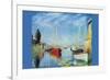 Pleasure Boats At Argenteuil-Claude Monet-Framed Premium Giclee Print