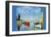 Pleasure Boats At Argenteuil-Claude Monet-Framed Art Print