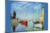 Pleasure Boats At Argenteuil-Claude Monet-Mounted Art Print