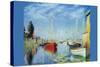 Pleasure Boats At Argenteuil-Claude Monet-Stretched Canvas