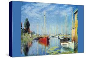 Pleasure Boats At Argenteuil-Claude Monet-Stretched Canvas