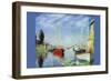 Pleasure Boats At Argenteuil-Claude Monet-Framed Art Print