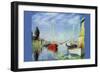 Pleasure Boats At Argenteuil-Claude Monet-Framed Art Print