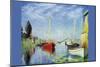 Pleasure Boats At Argenteuil-Claude Monet-Mounted Art Print