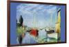 Pleasure Boats At Argenteuil-Claude Monet-Framed Art Print