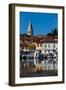 Pleasure Boats, Marina, Novigrad Port, Tower of St. Pelagius Church in the background, Old Town-Richard Maschmeyer-Framed Photographic Print