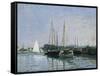 Pleasure Boats Near Argenteuil-Claude Monet-Framed Stretched Canvas