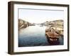 Pleasure Boats on the Loire in Nantes, Pub. 1890-1900-null-Framed Giclee Print