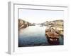 Pleasure Boats on the Loire in Nantes, Pub. 1890-1900-null-Framed Giclee Print
