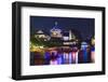 Pleasure Boats on the Qinhuai River at Night.-Jon Hicks-Framed Photographic Print