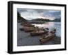 Pleasure boats on the shore at Derwentwater, Lake District National Park, Cumbria, England, United -Jon Gibbs-Framed Photographic Print