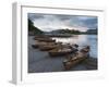 Pleasure boats on the shore at Derwentwater, Lake District National Park, Cumbria, England, United -Jon Gibbs-Framed Photographic Print