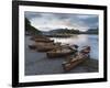 Pleasure boats on the shore at Derwentwater, Lake District National Park, Cumbria, England, United -Jon Gibbs-Framed Photographic Print