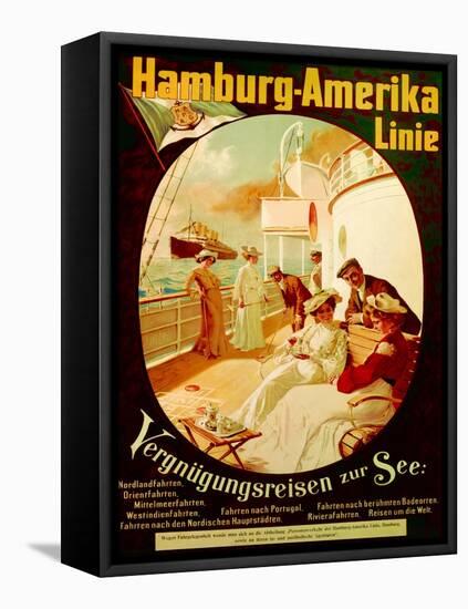 'Pleasure Cruise on the Sea', Poster Advertising the Hamburg American Line, 1904-Felix Schwormstadt-Framed Stretched Canvas