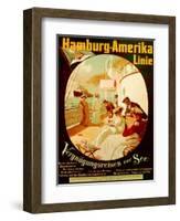 'Pleasure Cruise on the Sea', Poster Advertising the Hamburg American Line, 1904-Felix Schwormstadt-Framed Giclee Print