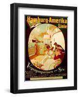 'Pleasure Cruise on the Sea', Poster Advertising the Hamburg American Line, 1904-Felix Schwormstadt-Framed Giclee Print