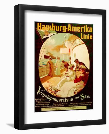'Pleasure Cruise on the Sea', Poster Advertising the Hamburg American Line, 1904-Felix Schwormstadt-Framed Giclee Print
