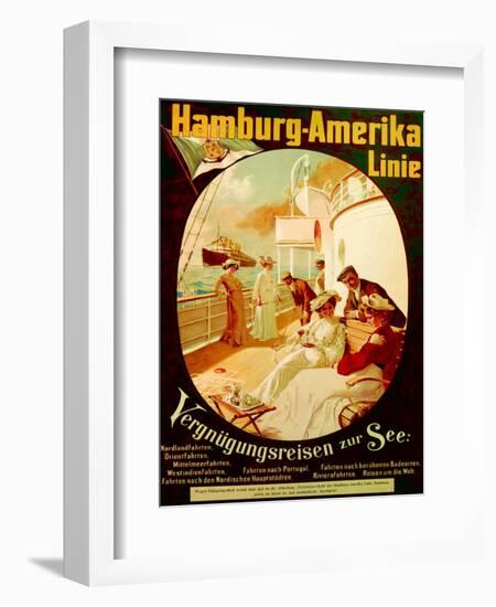 'Pleasure Cruise on the Sea', Poster Advertising the Hamburg American Line, 1904-Felix Schwormstadt-Framed Giclee Print