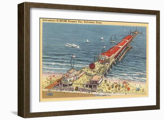 Pleasure Pier, Galveston, Texas-null-Framed Art Print