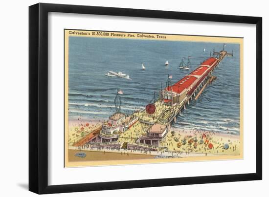 Pleasure Pier, Galveston, Texas-null-Framed Art Print