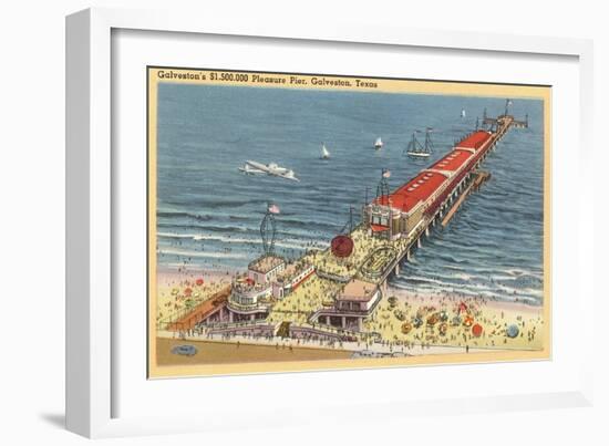 Pleasure Pier, Galveston, Texas-null-Framed Art Print