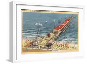 Pleasure Pier, Galveston, Texas-null-Framed Art Print