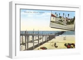 Pleasure Pier, Oceanside, California-null-Framed Art Print