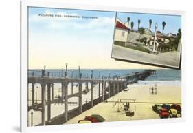 Pleasure Pier, Oceanside, California-null-Framed Art Print