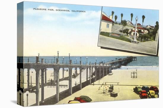 Pleasure Pier, Oceanside, California-null-Stretched Canvas