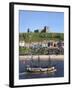 Pleasure Ship Below Whitby Abbey and St. Marys Church, Whitby, North Yorkshire, Yorkshire, England-Mark Sunderland-Framed Photographic Print