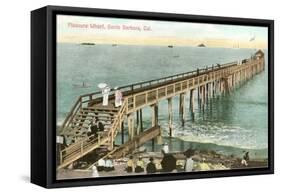Pleasure Wharf, Santa Barbara, California-null-Framed Stretched Canvas