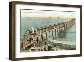 Pleasure Wharf, Santa Barbara, California-null-Framed Art Print