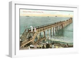 Pleasure Wharf, Santa Barbara, California-null-Framed Art Print