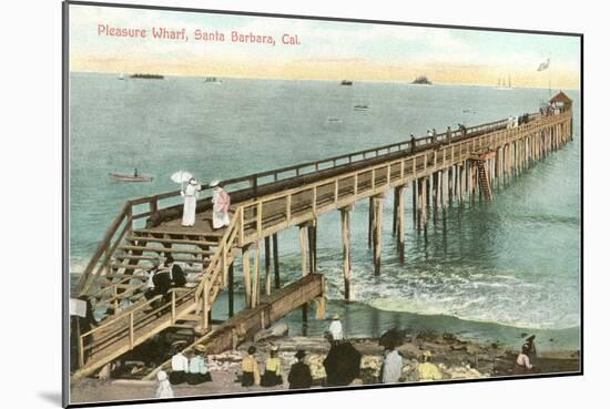 Pleasure Wharf, Santa Barbara, California-null-Mounted Art Print