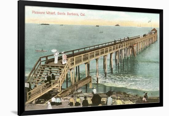 Pleasure Wharf, Santa Barbara, California-null-Framed Art Print