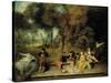 Pleasures of Love, Ca. 1718-1719-Jean Antoine Watteau-Stretched Canvas