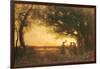 Pleasures of the Evening, 1875 (Oil on Canvas)-Jean Baptiste Camille Corot-Framed Giclee Print