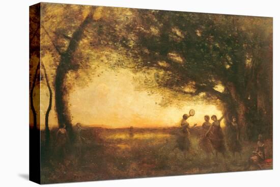 Pleasures of the Evening, 1875 (Oil on Canvas)-Jean Baptiste Camille Corot-Stretched Canvas