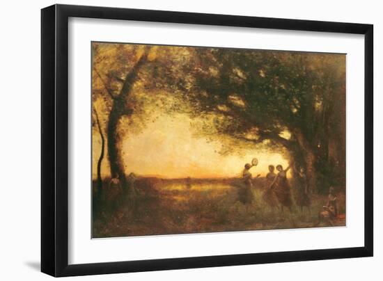 Pleasures of the Evening, 1875 (Oil on Canvas)-Jean Baptiste Camille Corot-Framed Giclee Print