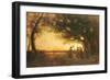 Pleasures of the Evening, 1875 (Oil on Canvas)-Jean Baptiste Camille Corot-Framed Giclee Print