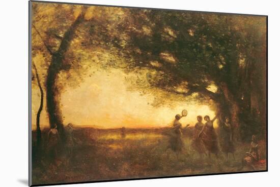 Pleasures of the Evening, 1875 (Oil on Canvas)-Jean Baptiste Camille Corot-Mounted Premium Giclee Print