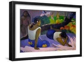 Pleasures of the Evil Spirit, (Arearea No Vareua Ino), 1894-Paul Gauguin-Framed Premium Giclee Print