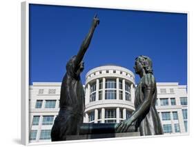 Pledge of Allegiance Statue and Scott M. Matheson Courthouse, Salt Lake City, Utah, USA-Richard Cummins-Framed Photographic Print