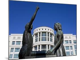 Pledge of Allegiance Statue and Scott M. Matheson Courthouse, Salt Lake City, Utah, USA-Richard Cummins-Mounted Photographic Print