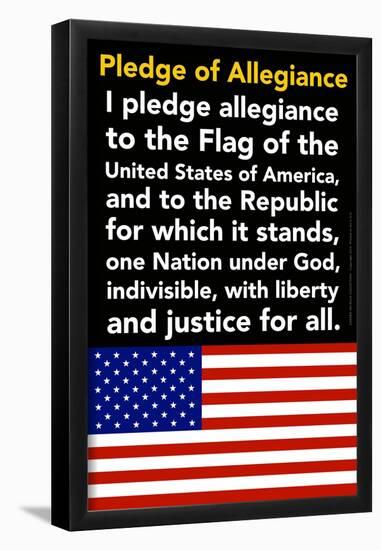 Pledge of Allegiance-Gerard Aflague Collection-Framed Poster