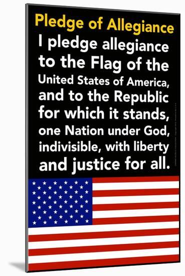 Pledge of Allegiance-Gerard Aflague Collection-Mounted Poster