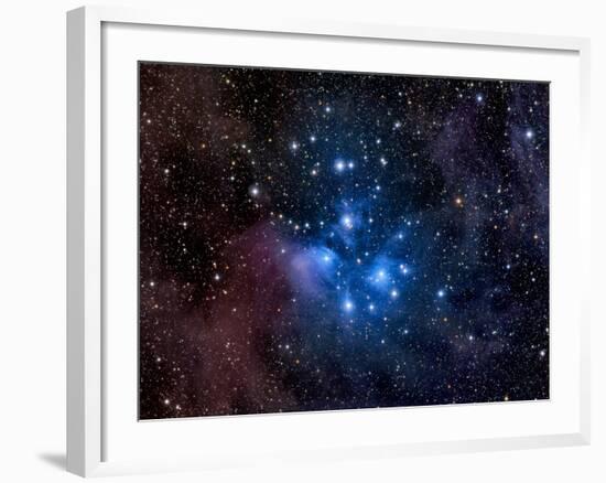 Pleiades, also known as the Seven Sisters-Stocktrek Images-Framed Photographic Print