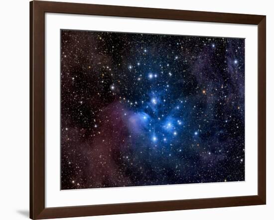 Pleiades, also known as the Seven Sisters-Stocktrek Images-Framed Photographic Print