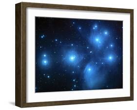 Pleiades Star Cluster (M45)-null-Framed Photographic Print