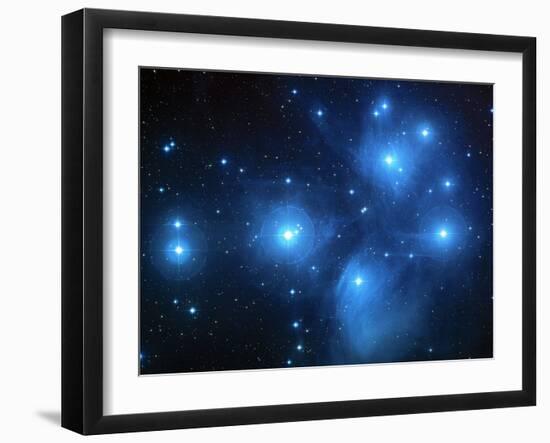 Pleiades Star Cluster (M45)-null-Framed Photographic Print